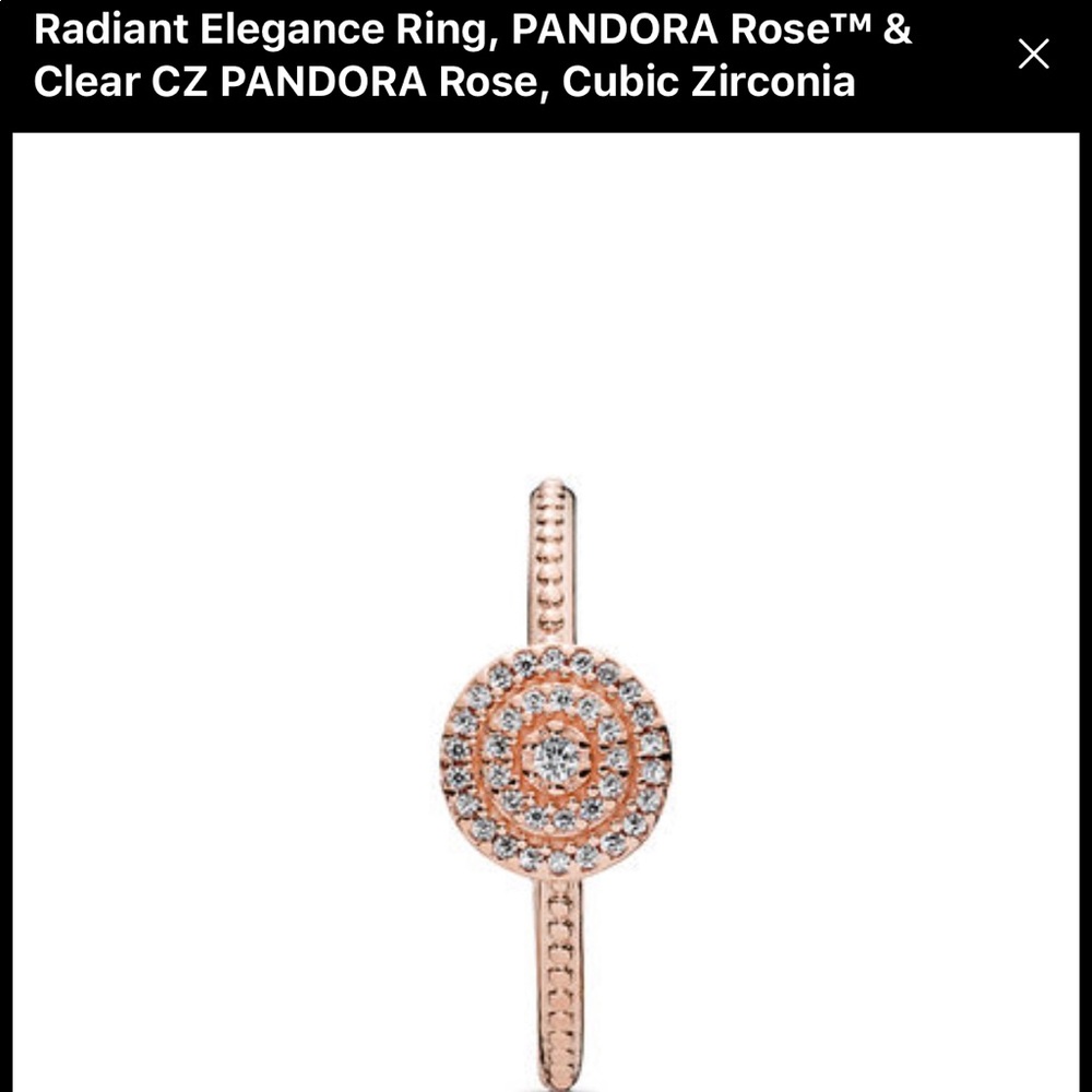 PANDORA ROSE™ & CUBIC ZIRCONIA RING FOR SALE